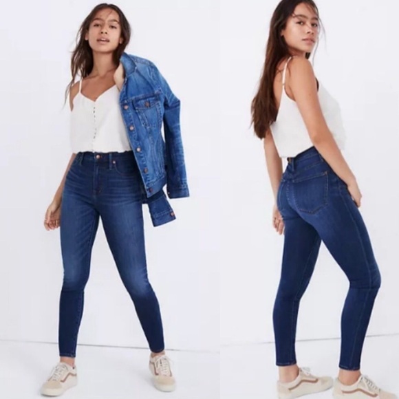Madewell Curvy High-Rise Skinny Jeans Danny Wash - Picture 1 of 12